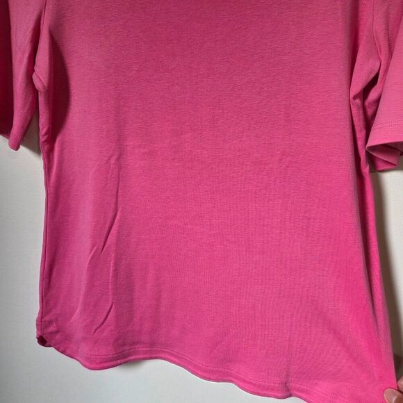 NEW W/O TAGS TALBOTS THE TALBOTS TEE PINK SCOOP NECK TEE SIZE M - Picture 6 of 15